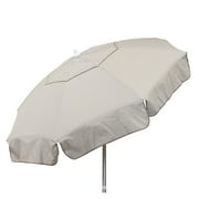 DestinationGear Euro 6' Umbrella Thin Stripe Vanilla and Taupe Patio Pole