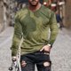 thumbnail image 1 of Blusas y camisas de manga larga con cuello redondo para hombre, blusa informal de manga larga con cuello redondo y estampado., 1 of 6