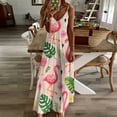 thumbnail image 3 of Flamingo Pattern Sleeveless Dress Woman Fashion Long Dresses Women's Summer Suit Dress Summer 2025 Women, 3 of 7