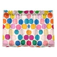 thumbnail image 7 of Yayeee Kitchen Curtains Tier Pair Light Filtering 27"x36" Rod Pocket Short Cafe Window Panel, Watercolor Circles, 7 of 7
