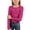 Hot Pink-A, variant on EnJoCho Kids Long Sleeve Shirts For Girls, Girls Long Sleeved Shirt Round Neck Pullover Slim Top Ribbed Knit Casual Rib T Shirt Long Sleeve Shirts Girls