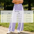 thumbnail image 3 of hotojiny Wide Leg Pants for Women Fashion High Waist Side Striped Baggy Sweat Pants Drawstring Athletic Casual Pants(Purple,Small), 3 of 6