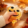 thumbnail image 7 of Glitter Pumpkin Squishy Toy, Slow Rebound Squeeze Stress Relief Fidget, Cute Halloween Party Favor Gift for Kids Adults (Saffron), 7 of 7