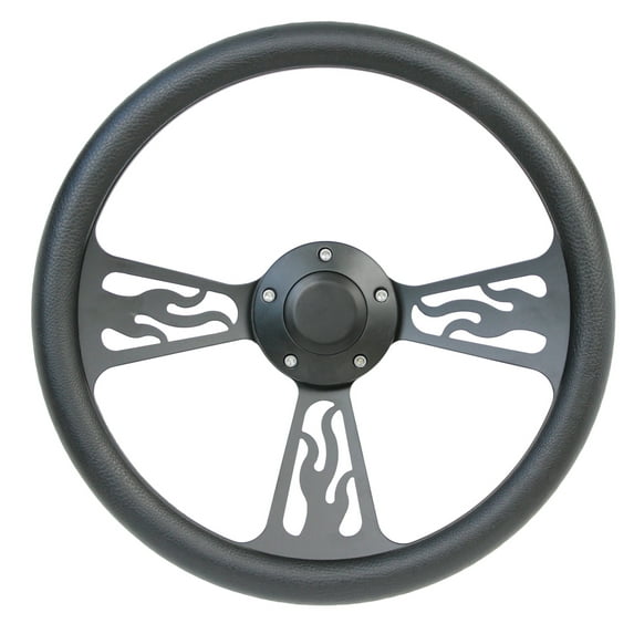 67-69 CHEVROLET Corvair 14" Billet Half Wrap Steering Wheel Black