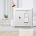 thumbnail image 2 of Amerelle 4040TRDW Moderne Wallplate 1 Toggle / 1 Rocker Wood Distressed White 1-Pack, 2 of 7