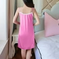 thumbnail image 4 of LADIGASU Fashion Women Summer V-Neck Casual Solid Sleeveless Sleepshirts Dress, 4 of 5