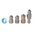 thumbnail image 2 of 4 Uds. Cabezal de boquilla de chorro de alcantarillado limpiador de drenaje de acero 1/4 pulgadas hembra limpieza chorro rotación conector rápido boqu shamjiam Boquilla de lavadora, 2 of 8