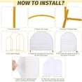 thumbnail image 4 of 3PCS Wedding Arch Stand  And White Arch Cover, Metal Arch Backdrop Stand With Arch Cover For Birthday Party Wedding Ceremony Bridal  Event Decor, 4 of 9