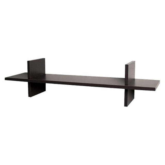 Decorative H-Shaped Wall Shelf, Espresso
