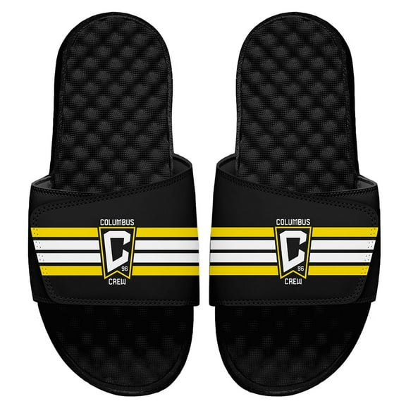 Men's ISlide Black Columbus Crew Stripe Slide Sandals