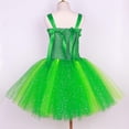 thumbnail image 5 of Vestido tutú de Hada verde brillante para niñas, disfraz de Hada de las flores, bosque, hiedra, fiesta de cumpleaños, vestido de princesa de tul, 5 of 5