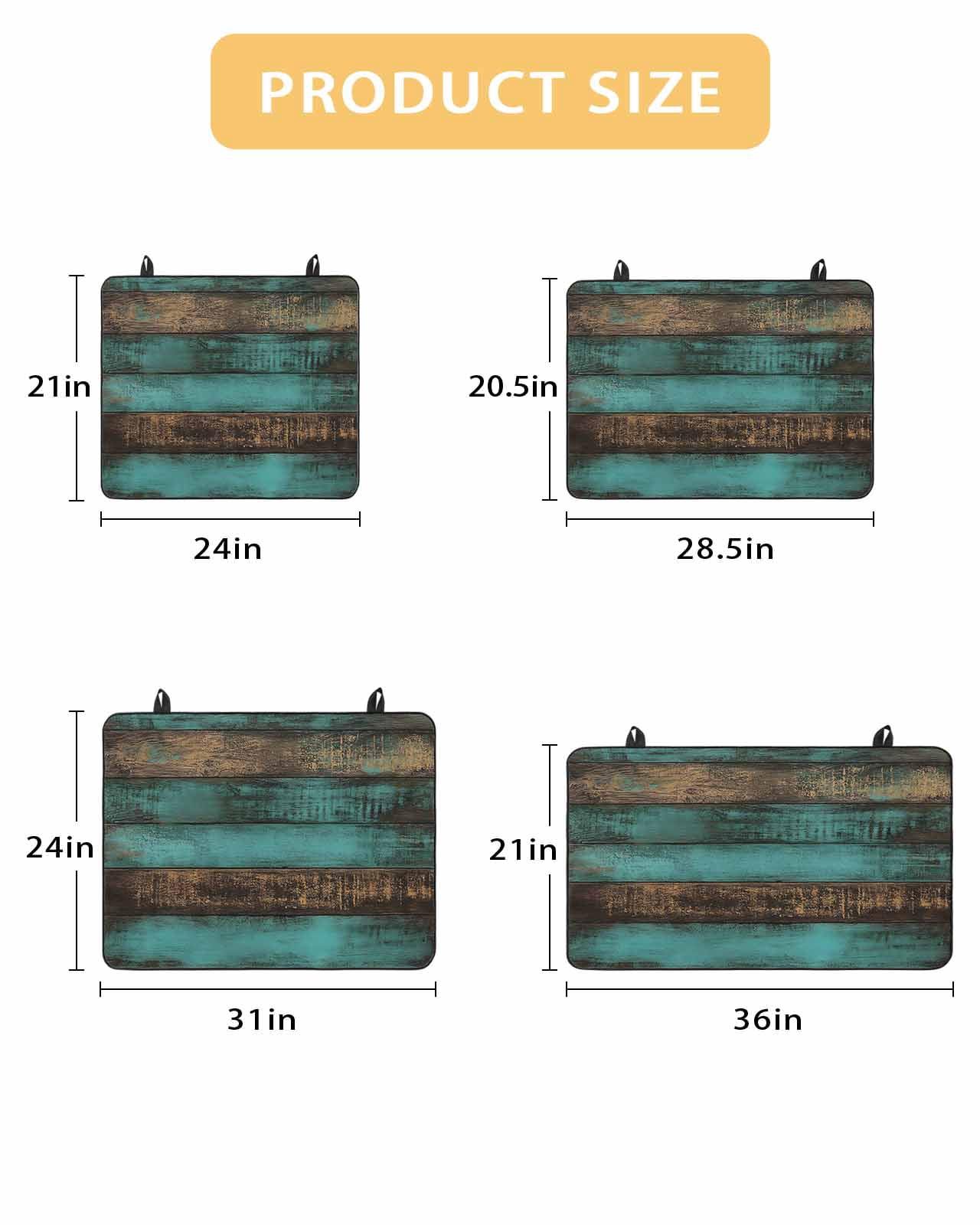 nqOlkjepod Large Induction Cooktop Protector Mat 36"x21", Vintage Teal Stripe Stove Top Covers for Electric Stove, Farmhouse Shabby Turquoise Stove Burner Cover Mats, Glass Top Stove Cover