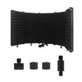 thumbnail image 2 of Adjustable 5 Panel Microphone Isolation Shield Foldable Studio Recording Mic Filter Mic Sponge Soundproof Shield,1 * Soundproof cotton screen,Black, 2 of 7