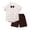 a50-Coffee, variant on KPOPLK Toddler Baby Boy Outfit Clothes Baby Short Sleeve Button Up Shirt Shorts Set 2 Piece Summer Clothes(5-6 Years,Brown)