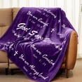 thumbnail image 3 of LHSHID Bible Blanket Christian Sympathy Blanket Inspirational Gifts Religious Gifts for Women Jesus Christ God Say You are Blessed Soft Throw Blanket for Praying Faith Woman 30"x40", 3 of 7