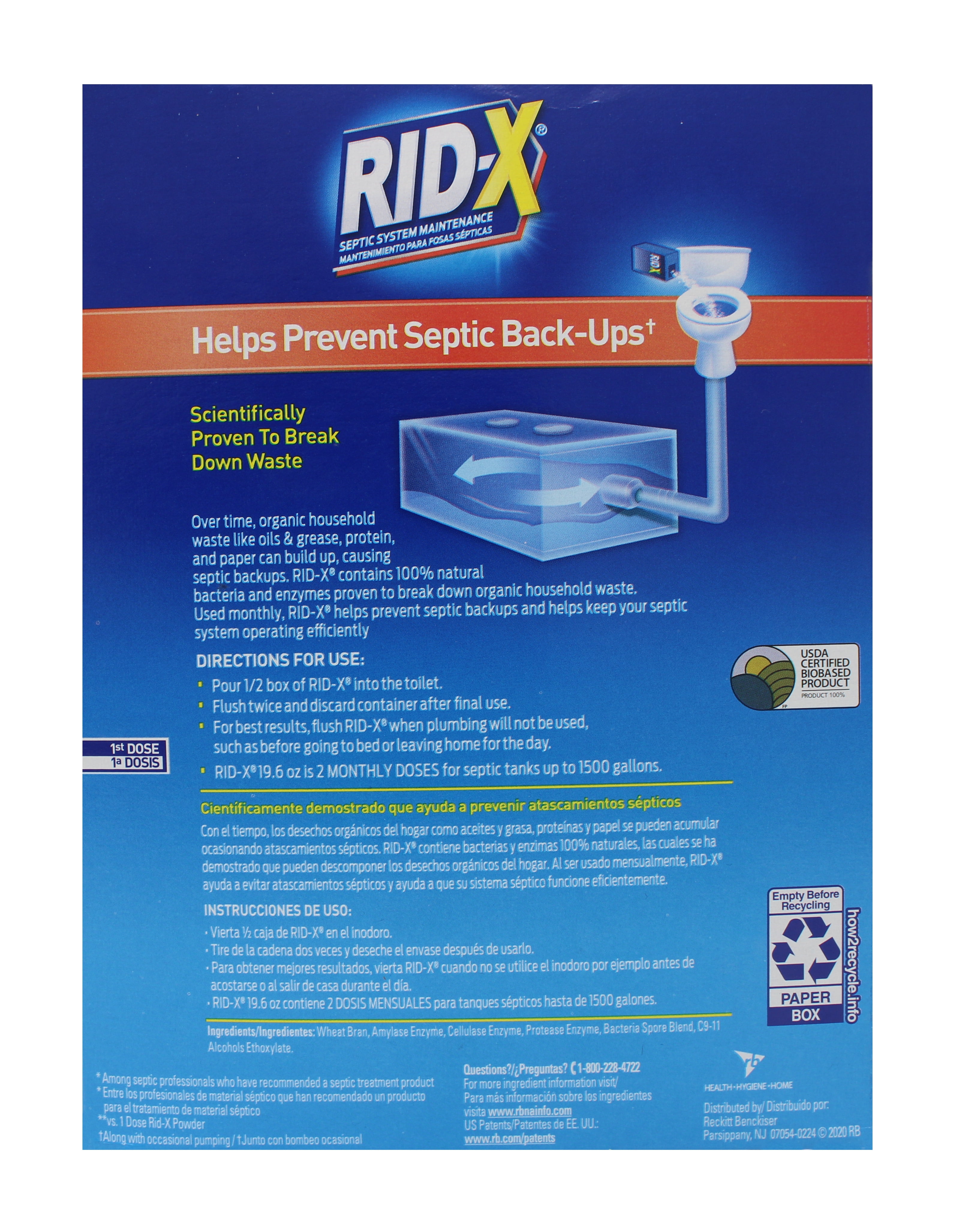 Rid-X Powder Septic System Treatment 19.6 oz 1920083623