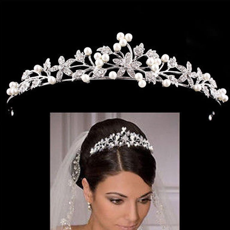 Princess Wedding Bridal Rhinestone Crystal Crown Hair Band  display picture 1