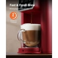 thumbnail image 5 of Single Serve Coffee Maker, Hot and Iced Coffee Machine for K Cup Pods & Ground Coffee, 6 to 14 oz Brew Sizes, with 50 oz Large Water Tank, Removable Drip Tray, Stainless Steel, Red, 5 of 7