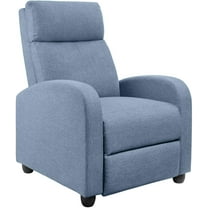 Homall Adjustable Recliner Chair, Modern Fabric, Single Sofa with Thick Cushion, Blue