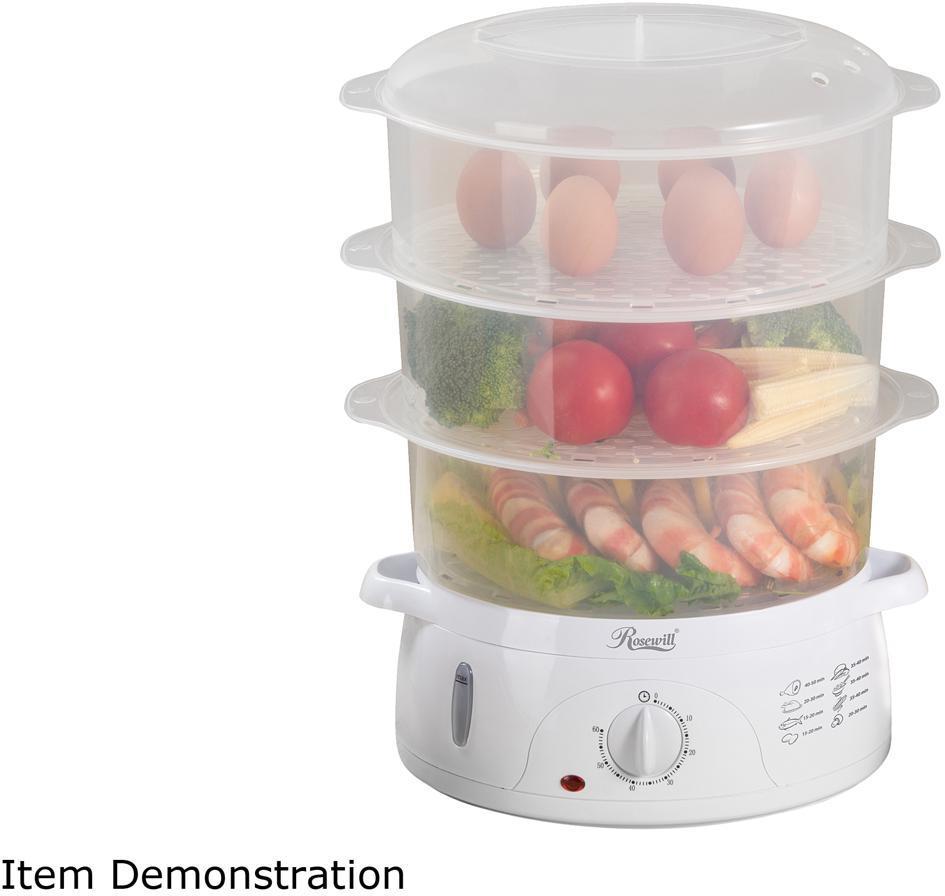 Rosewill RHST15001 3Tier Electric Food Steamer BPAfree, 9.5Quart