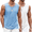 White\light Blue, variant on COOFANDY Gym Workout Sleeveless Tops for Men 2 Pack Muscle Fitness Tank Top Bodybuilding Tee