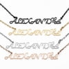 Personalized Planet Women's Stainless Steel Fancy Script Uppercase Name Necklace