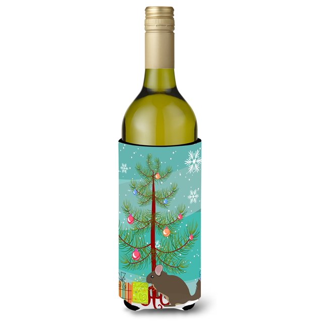 ""Caroline'S Treasures Chinchilla Navidad Botella Decorativa Abrazadera 750Ml Multicolor""