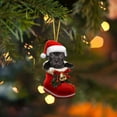 thumbnail image 4 of Riforla 1PC Santa Boot Christmas Dog Acrylic Ornament Christmas Dogs Ornament Christmas Stocking Animal Ornament Christmas Ornament Christmas Decoration Hangs Home Decor E, 4 of 6