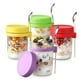 thumbnail image 1 of Recipientes de avena para toda la noche LANDNEOO Glass Mason de 16 oz, paquete de 4, 1 of 8