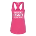 thumbnail image 2 of Wild Bobby, I Paused My Game to be Here Gaming Sports Ladies Racerback Tank Top, Raspberry, Large, 2 of 3
