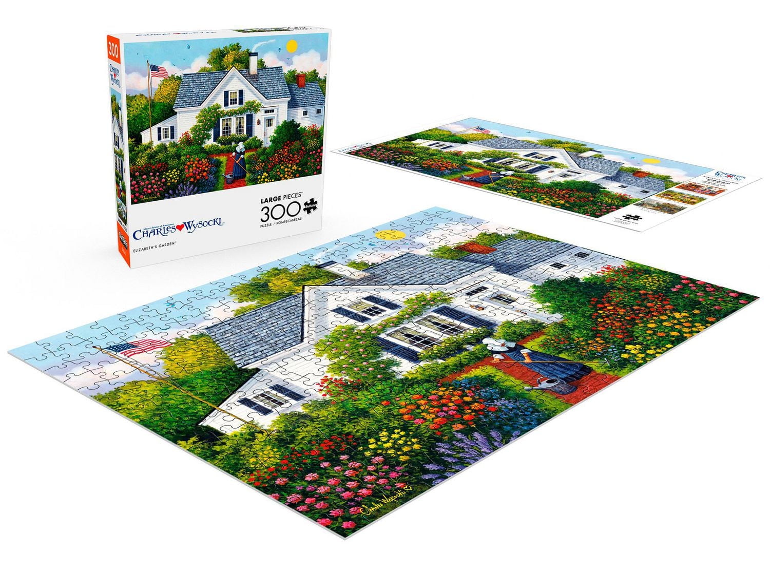 Buffalo Games - Charles Wysocki - Elizabeth's Garden - 300 Piece Jigsaw Puzzle