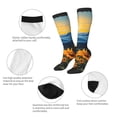 thumbnail image 4 of Bingfone Compression Socks for Women and Men Long Socks for Running Athletic Cycling Nurse-Elegant Sunset Sunflower, 4 of 8