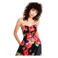 thumbnail image 3 of B DARLIN Womens Black Spaghetti Strap Full-Length Prom Dress Juniors 1\2, 3 of 4