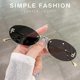 thumbnail image 2 of 2023 Cat Eye Sun Glasses Female Outdoor Shopping Shades Rimless Driving Eyewear Glasses Retro Letter Oval Sun Glasses Shades, 2 of 5