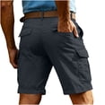 thumbnail image 6 of Danhjin Khaki Cargo Sports Shorts For Loose Casual Mens 16 Inch Stretch Lightweight Solid color Hiking Shorts, 6 of 9
