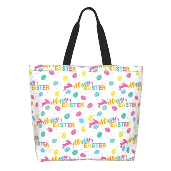 Xecao Happy Easter for Tote Bag for Women, Tote Shoulder Bag with a littlw pocket and Handbag for Travel, Work