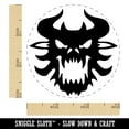 thumbnail image 2 of Horned Monster Demon Head Self-Inking Rubber Stamp Ink Stamper - Red Ink - Small 3/4 Inch, 2 of 7