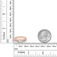 thumbnail image 3 of Gem Stone King 18K Rose Gold Plated Silver Ring Round Sky Blue Aquamarine and Moissanite (0.90 Cttw, Size 6), 3 of 5