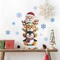 thumbnail image 3 of KOYPTL 2 Sheets Christmas Window Clings Cute Cartoon Santa Snowman Christmas Stickers Removable Winter Window Stickers Decals for Holiday Party Supplies Christmas Decorations for Home Decor, 3 of 6