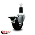 thumbnail image 2 of 3.5 Inch Phenolic Swivel 1-3/8 Inch Expanding Stem Caster with Brake SCC, 2 of 2