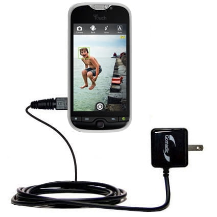 Gomadic Intelligent Compact AC Home Wall Charger suitable for the T-Mobile Doubleshot - High output power with a convenient, foldable plug design - Us