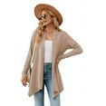 thumbnail image 2 of Cardigan for Women Dressy Casual Long Sleeve Open Front Cardigan Sweaters Khaki XL, 2 of 6