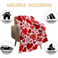 thumbnail image 5 of leyai Valentines Day Throw Blanket Twin Size Red Love Heart Blanket Girlfriend Wife Couple Gift Blanket for Couch Bed Soft Cozy Lightweight Fuzzy Fleece Blankets and Throws 60x80, 5 of 6