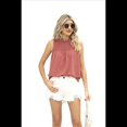 thumbnail image 3 of Camisetas Sin Mangas con Cuello con Volantes para Mujer, Gris, Rosa, L, 3 of 10
