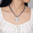 thumbnail image 5 of HESITONE 2 Pieces Set Half Heart Pendant Necklaces Broken Puzzle Heart Combination Stainless Steel Necklaces Good Sister Jewelry, 5 of 9