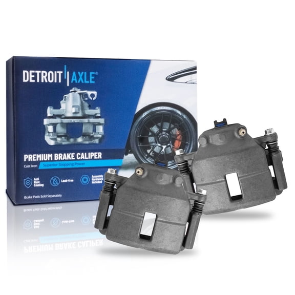 Detroit Axle - 2pc Front Brake Calipers for 2001-2010 Chrysler PT Cruiser, 2 Disc Brake Calipers Replacement