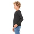 thumbnail image 3 of The Bella + Canvas Youth Jersey Long Sleeve T-Shirt - DK GREY HTHR - S, 3 of 4