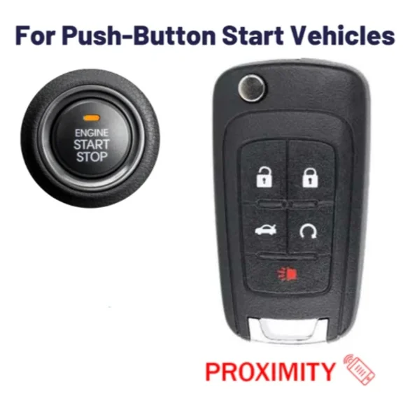 Flip Key Compatible with GMC, Chevrolet, and Buick 2010 - 2019, 13504199, OHT01060512