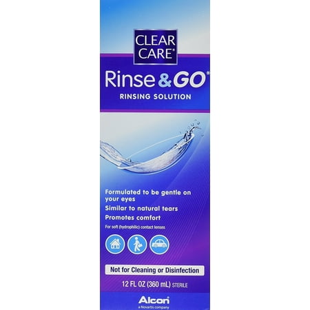 Clear Care Rinse & Go Rinsing Solution, 12 Ounce