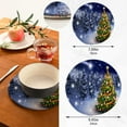 thumbnail image 3 of SKYSONIC 2 pcs Shiny Christmas Tree Pot Holders Trivets, Heat Resistant Trivets,Winter Snow Wonderland Cotton Thread Weave Mats for Hot Pads Pans Pot Bowl Teapot, 3 of 7